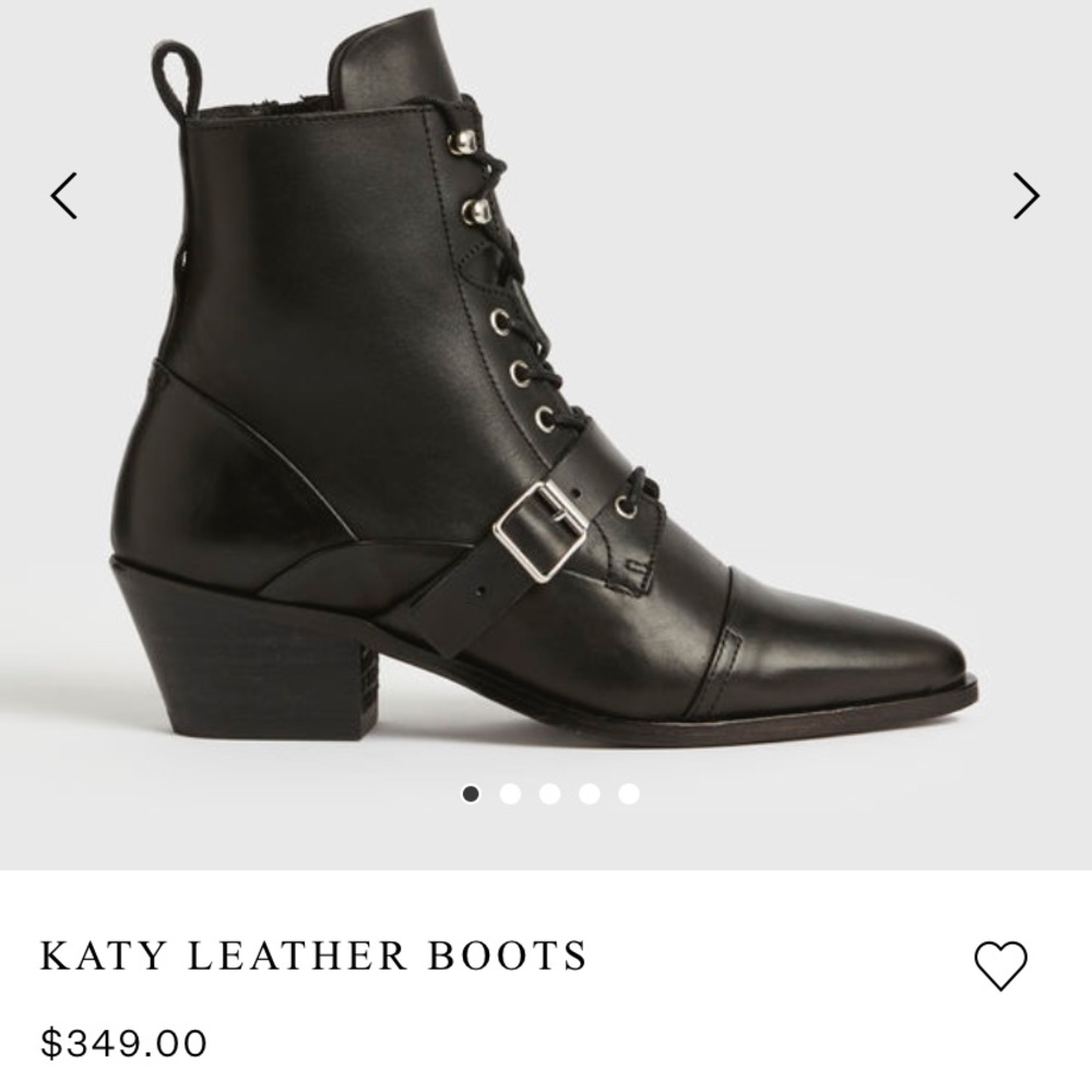 All Saints Katy Leather Boots size 39